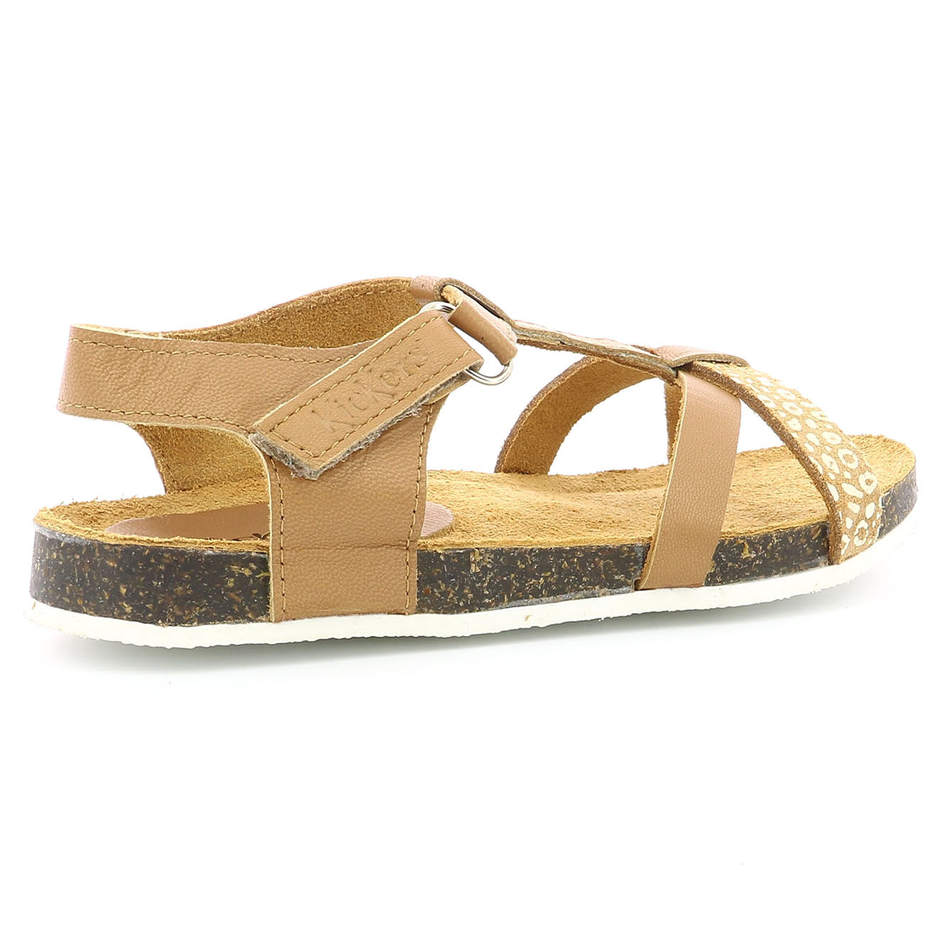 Kickers Sandales en Cuir Bodery léopard camel/marron
