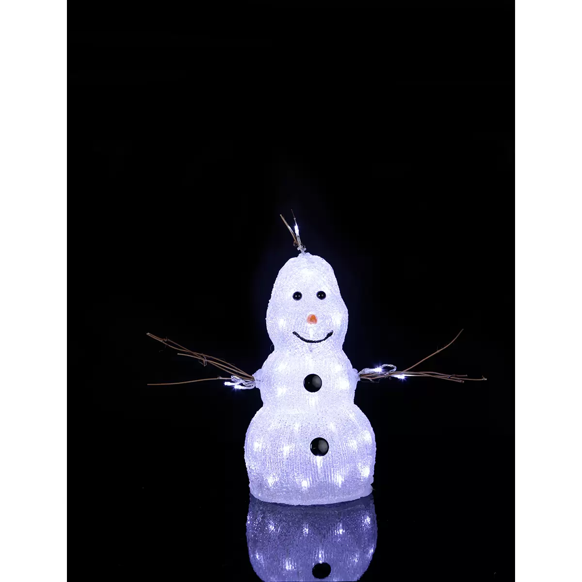 Dekofigur Outdoor LED Schneemann Transparent