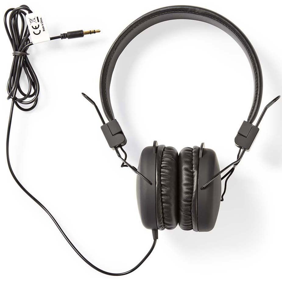 Nedis HPWD1100BK on-ear koptelefoon 3.5 mm zwart