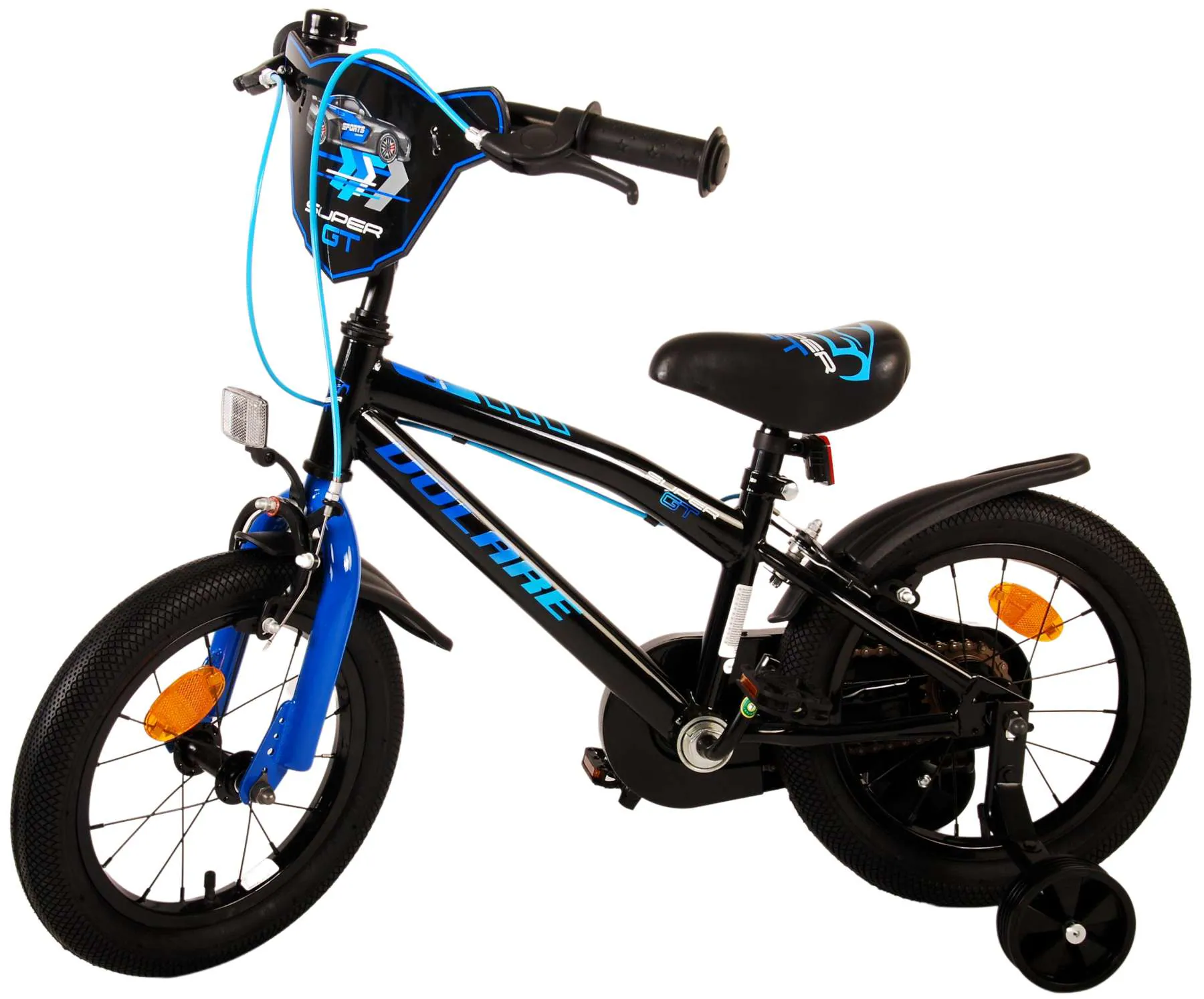 TPFSports Super GT Kinderfahrrad - Jungen - 14 Zoll - Rücktritt + Handbremse - Blau