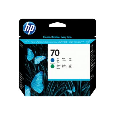 HP 70 - Pack de 2 - bleu, vert - cartouche d'encre originale (C9408A)