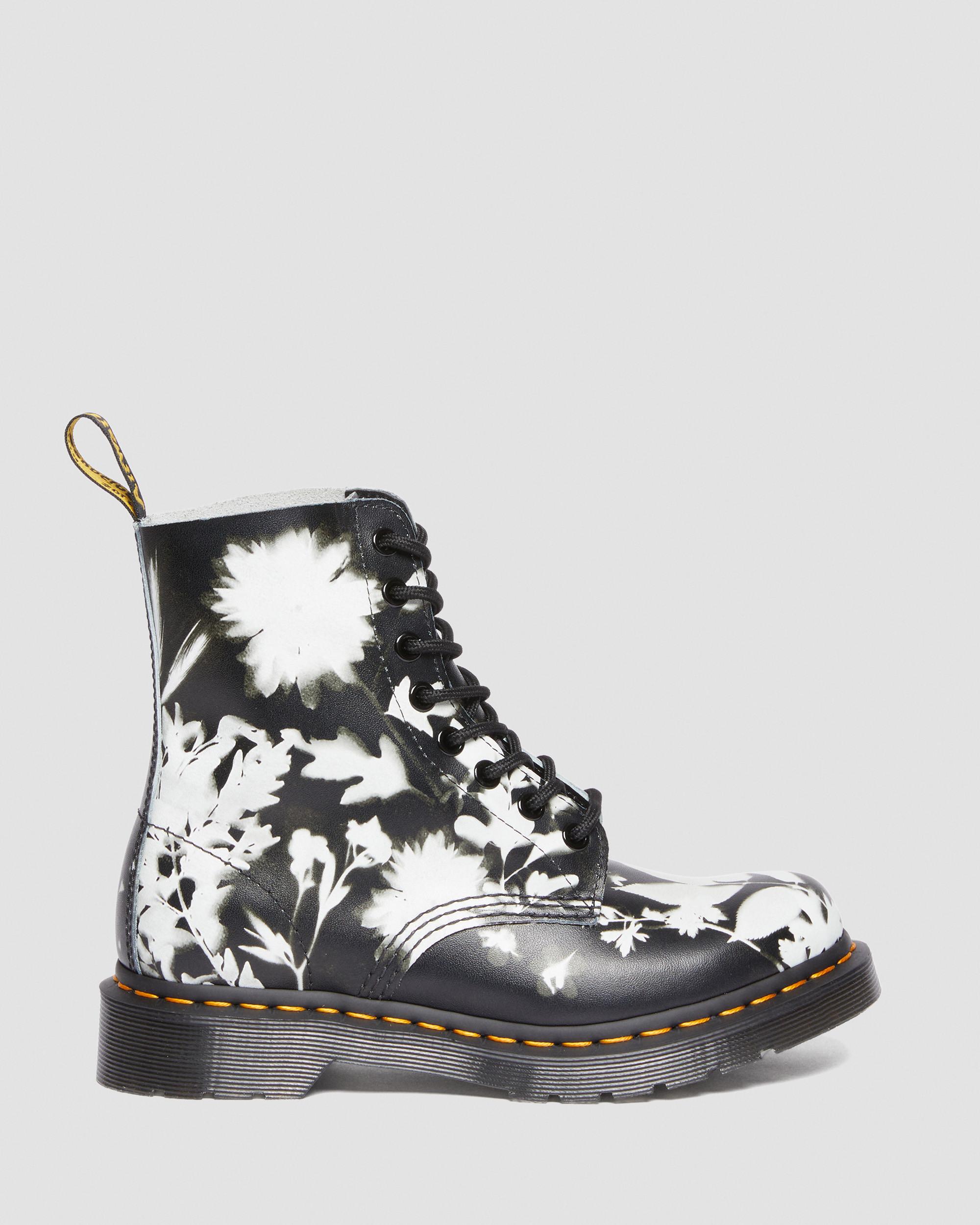 1460 Pascal Floral Shadow Leather Lace Up Boots