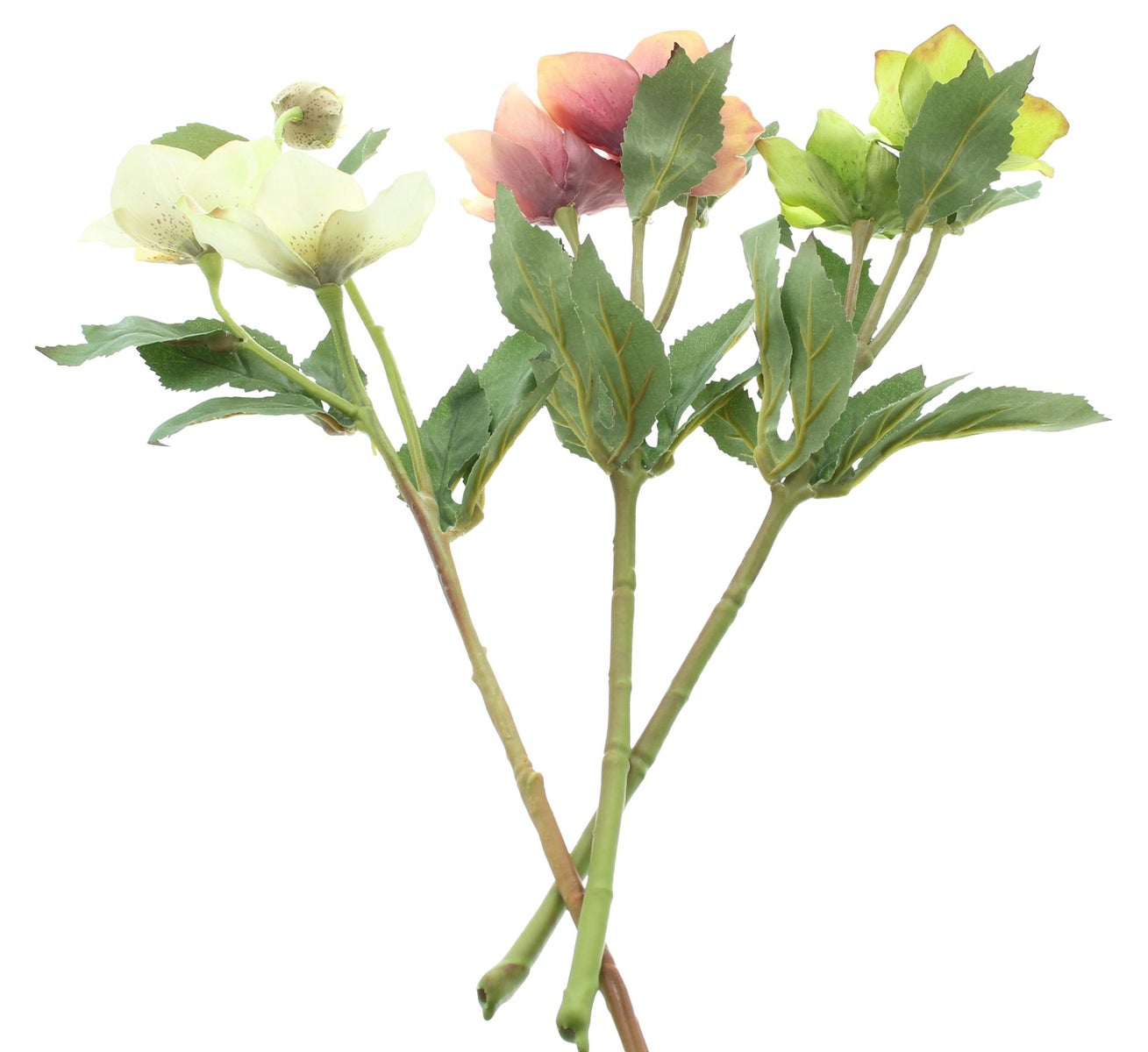 FRANK FLECHTWAREN | Kunstkerstroos, set van 3, L: 40 cm, PLASTIC