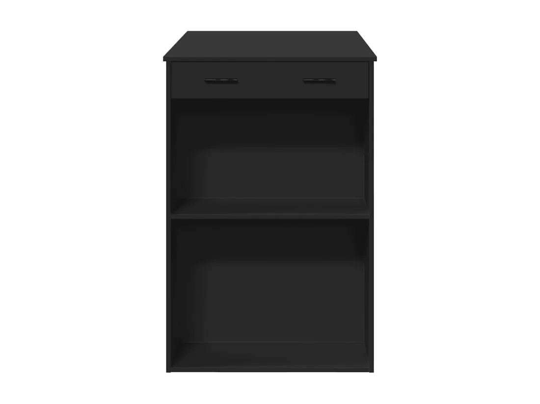 Table de bar noir 102x70x103,5 cm bois d'ingénierie