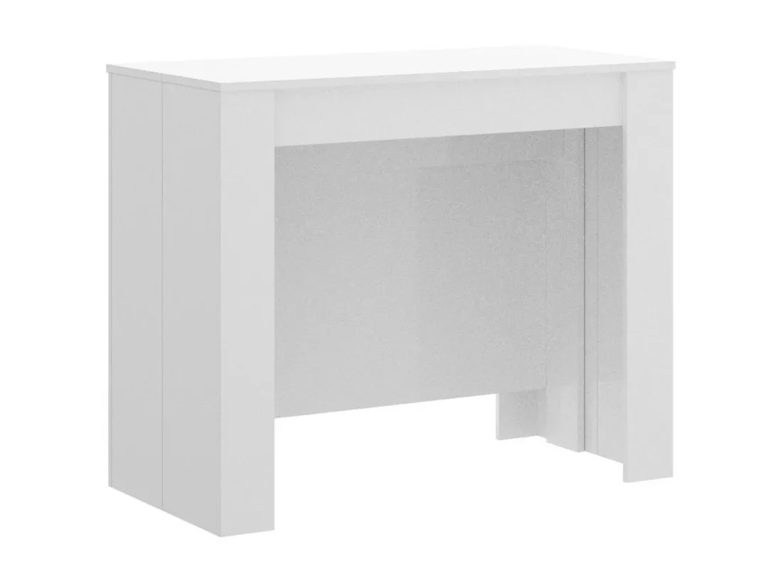 Console table extensible 10 couverts - 4 rallonges - Blanc - ONEGA