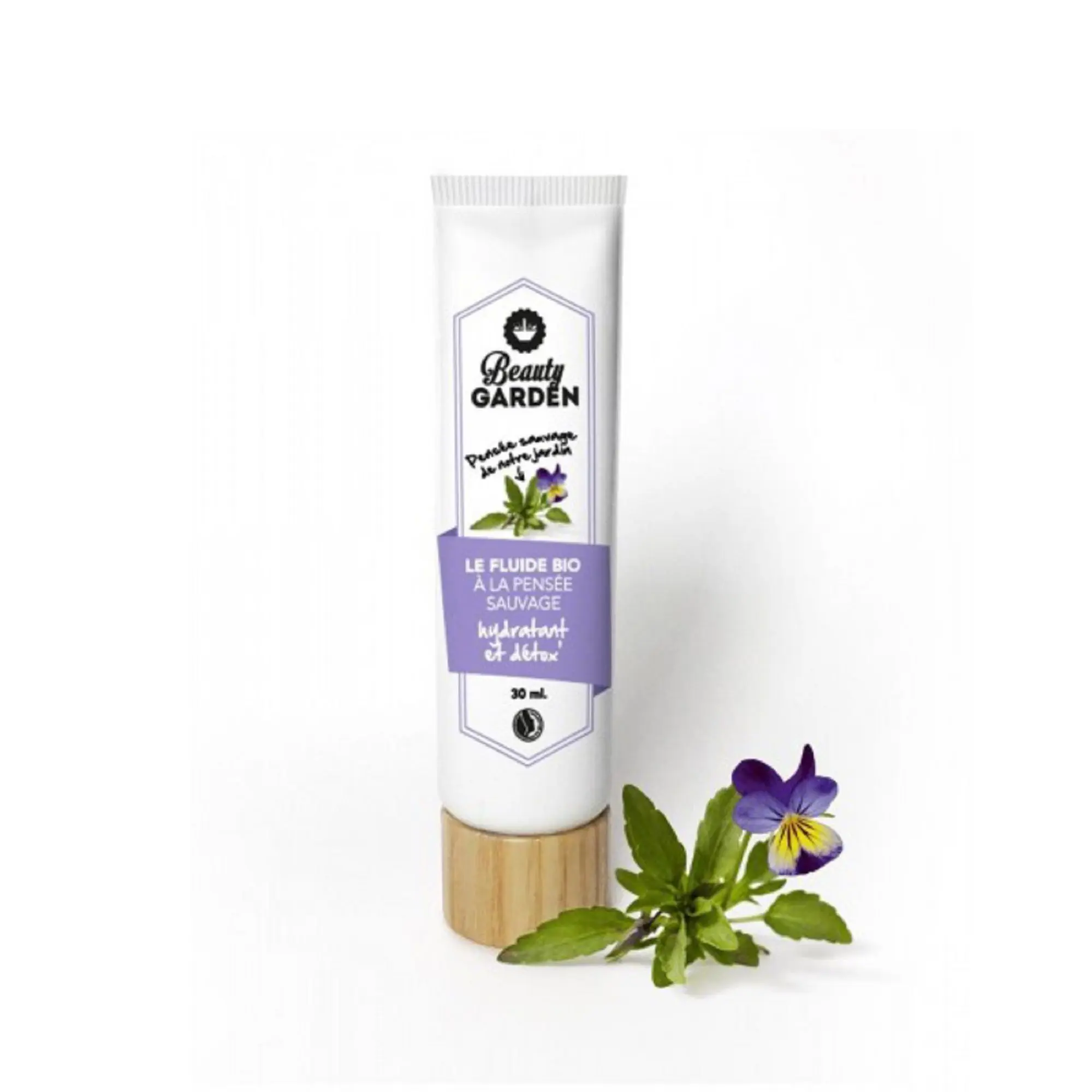 Beauty Garden - Fluide bio pensée sauvage Hydratant & détoxTube 30ml - Soin de jour