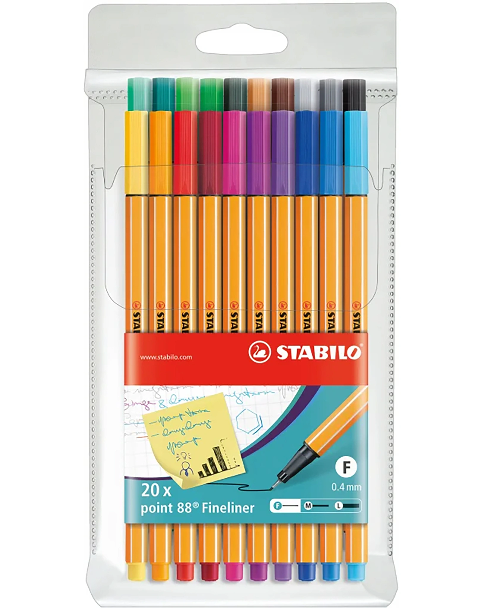 Fineliner STABILO® point 88 20er-Pack