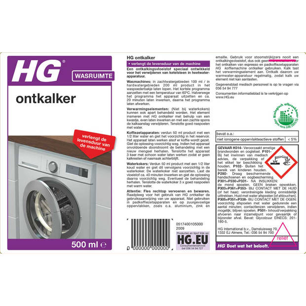 HG ontkalker 500 ml