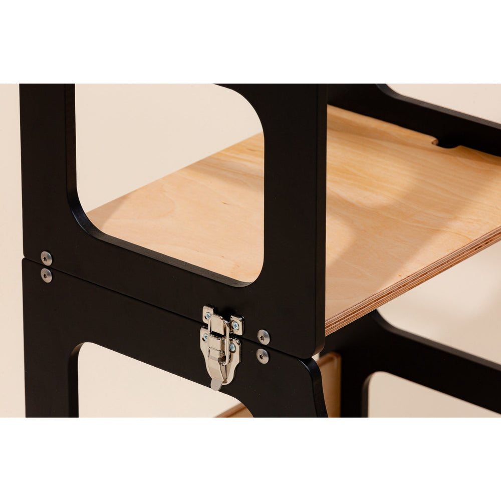 Køb Duck Woodworks Foldbart Læringstårn Black