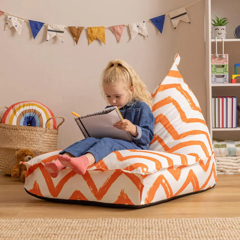 icon - Lounge Kinderzitzak Stoel - Binnen - Buiten - Oranje