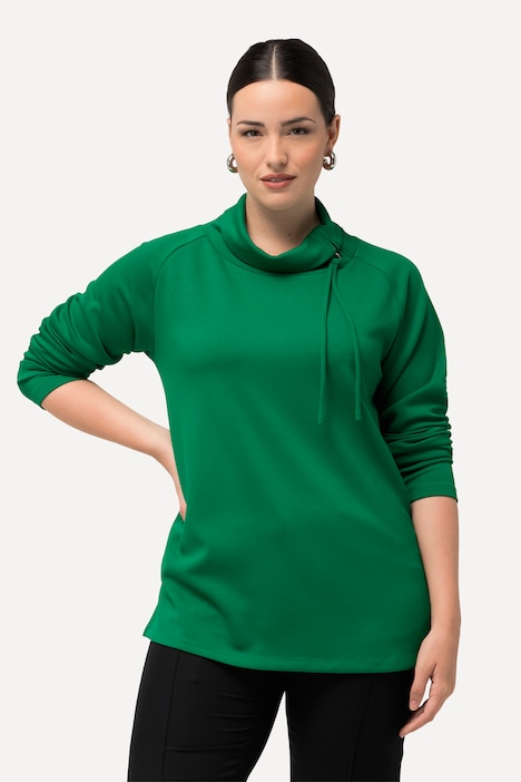 Sweatshirt, Modalmix, Stehkragen, Zipper, Langarm