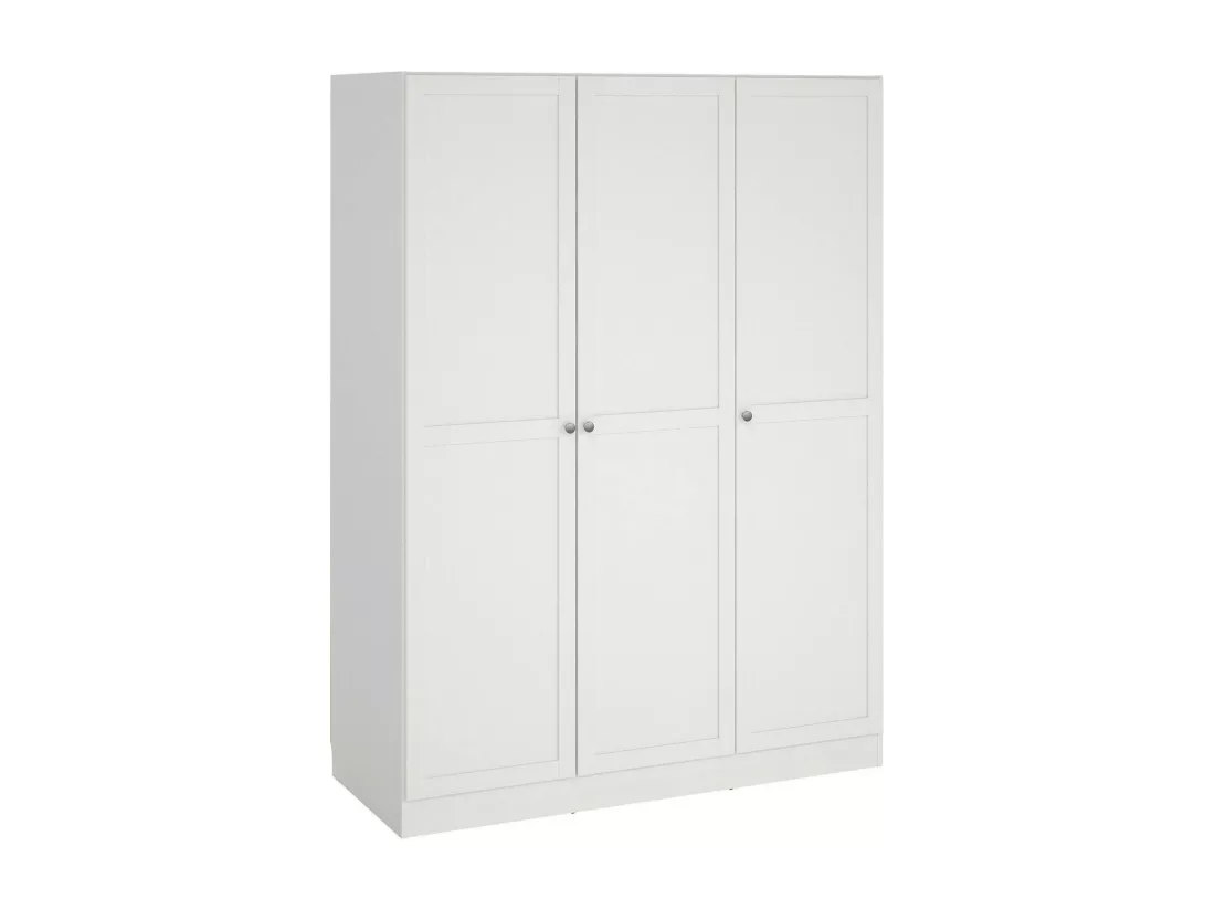 Garde-robe 3 portes Dsens, Meubles de chambre, Penderie de plain-pied, Placard à vêtements, 147x62 h200 cm, Blanc