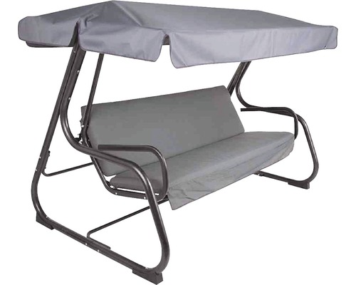 Schommelset Parma Hollywood, 209 x 132 x 171 cm, stof, 4-zits, zwart