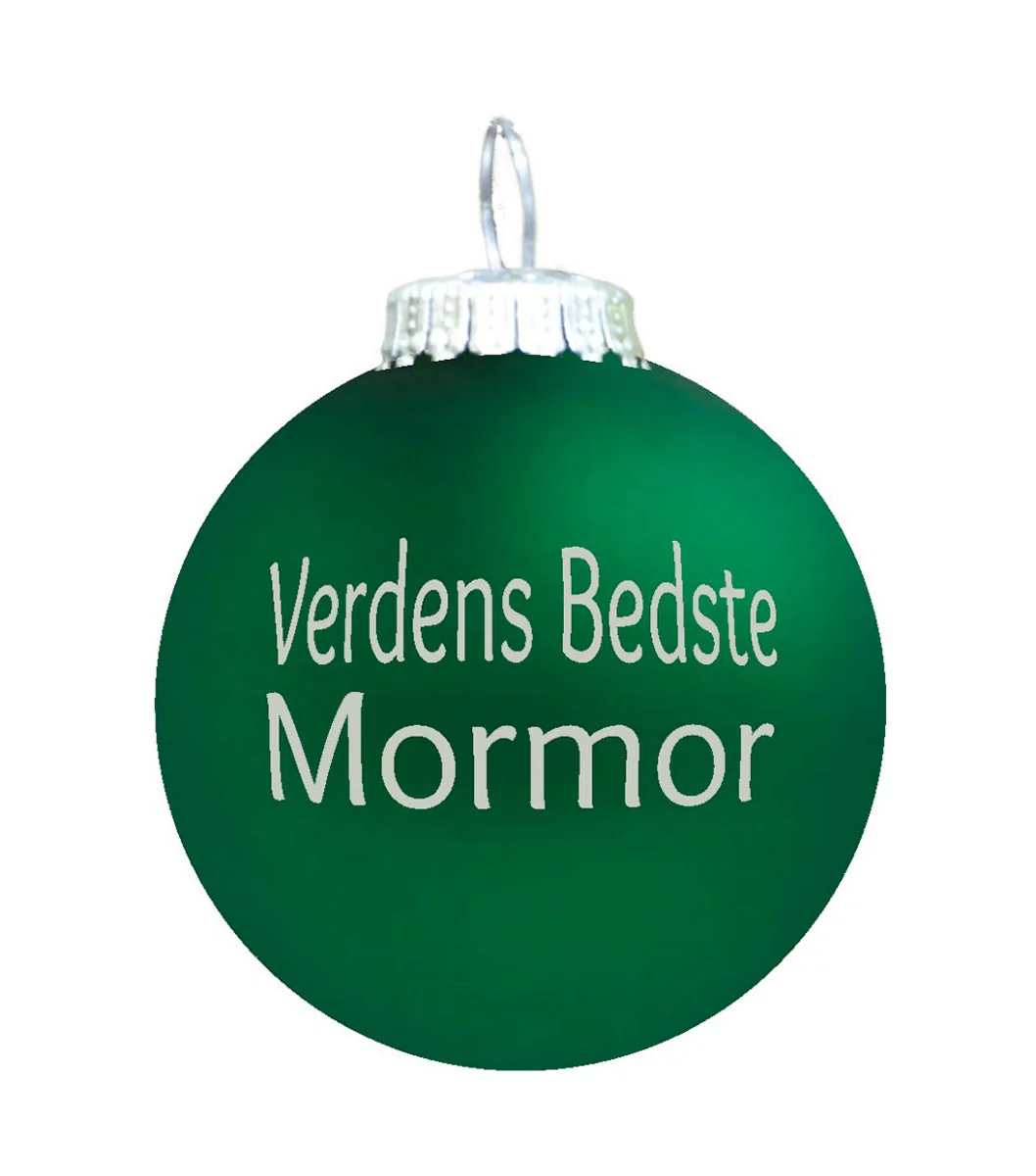 Rolsted Copenhagen  Verdens Bedste Mormor julekugle - grøn mat