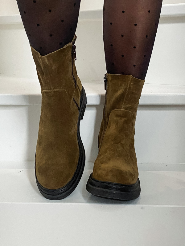 Aliwell - Bottines FLYNT Velours Safari