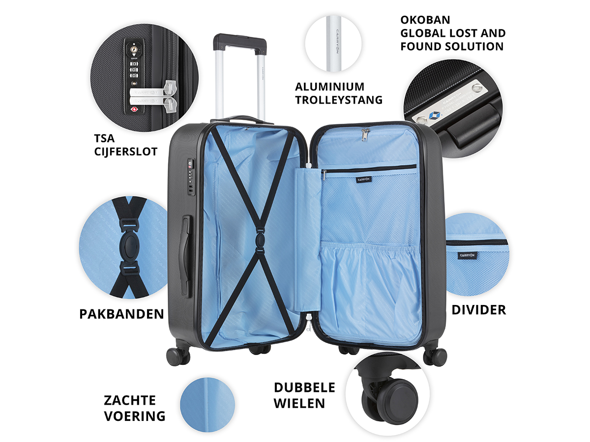 CarryOn Skyhopper 55 cm reiskoffer - Black