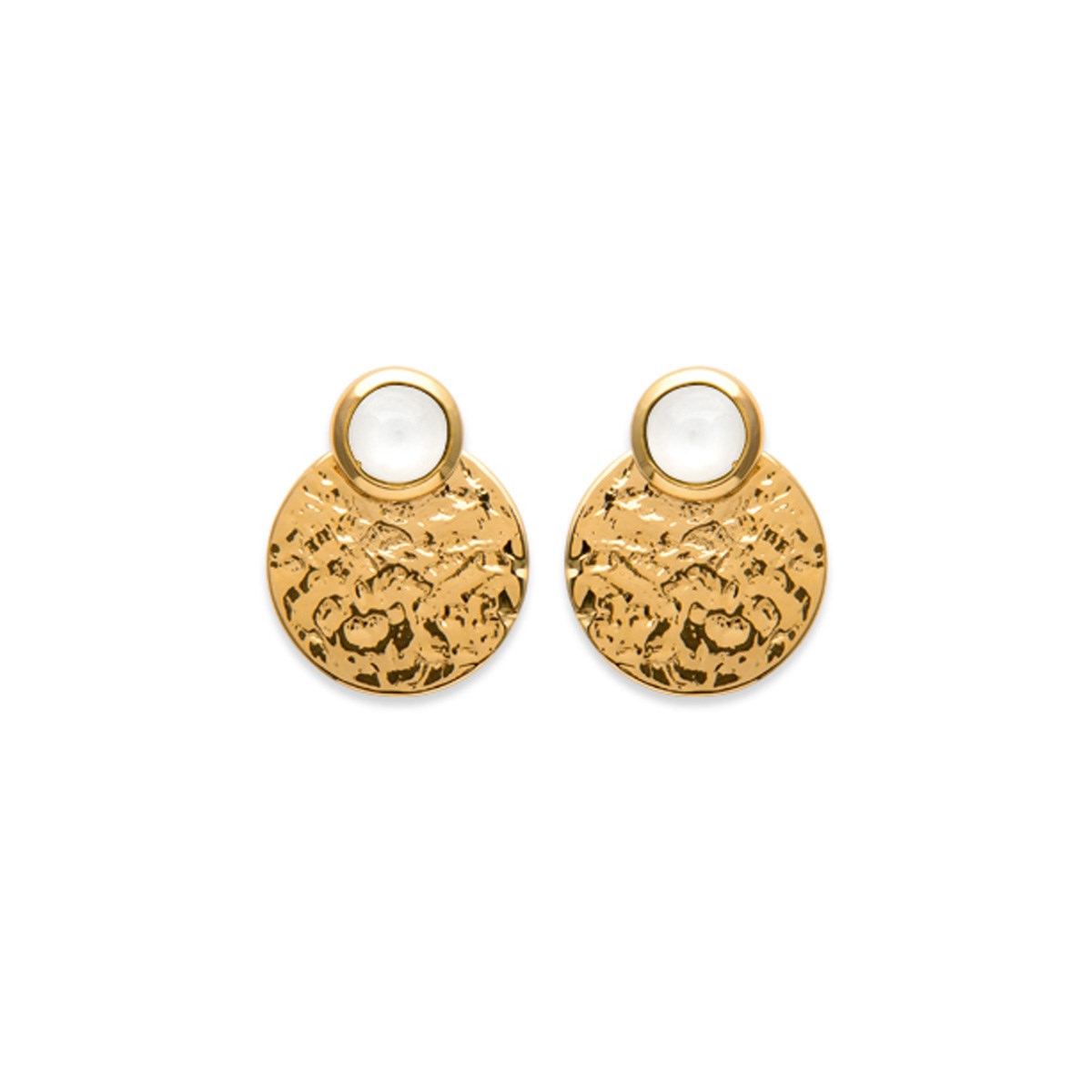 Boucles d'oreilles pierre de lune PIA - Bijoux Privés Discovery