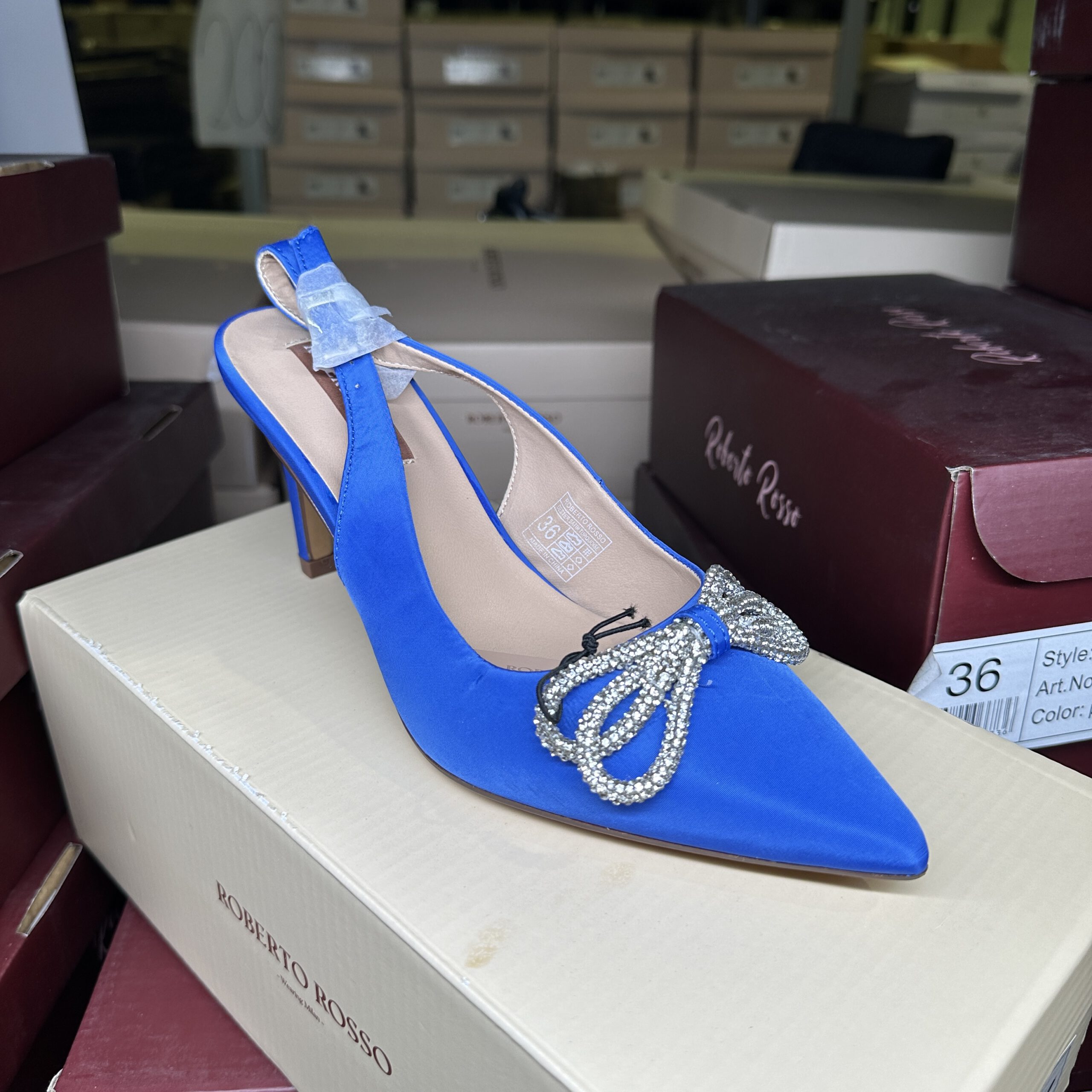 Roberto Rosso - Dester Satin Turquoise Pumps