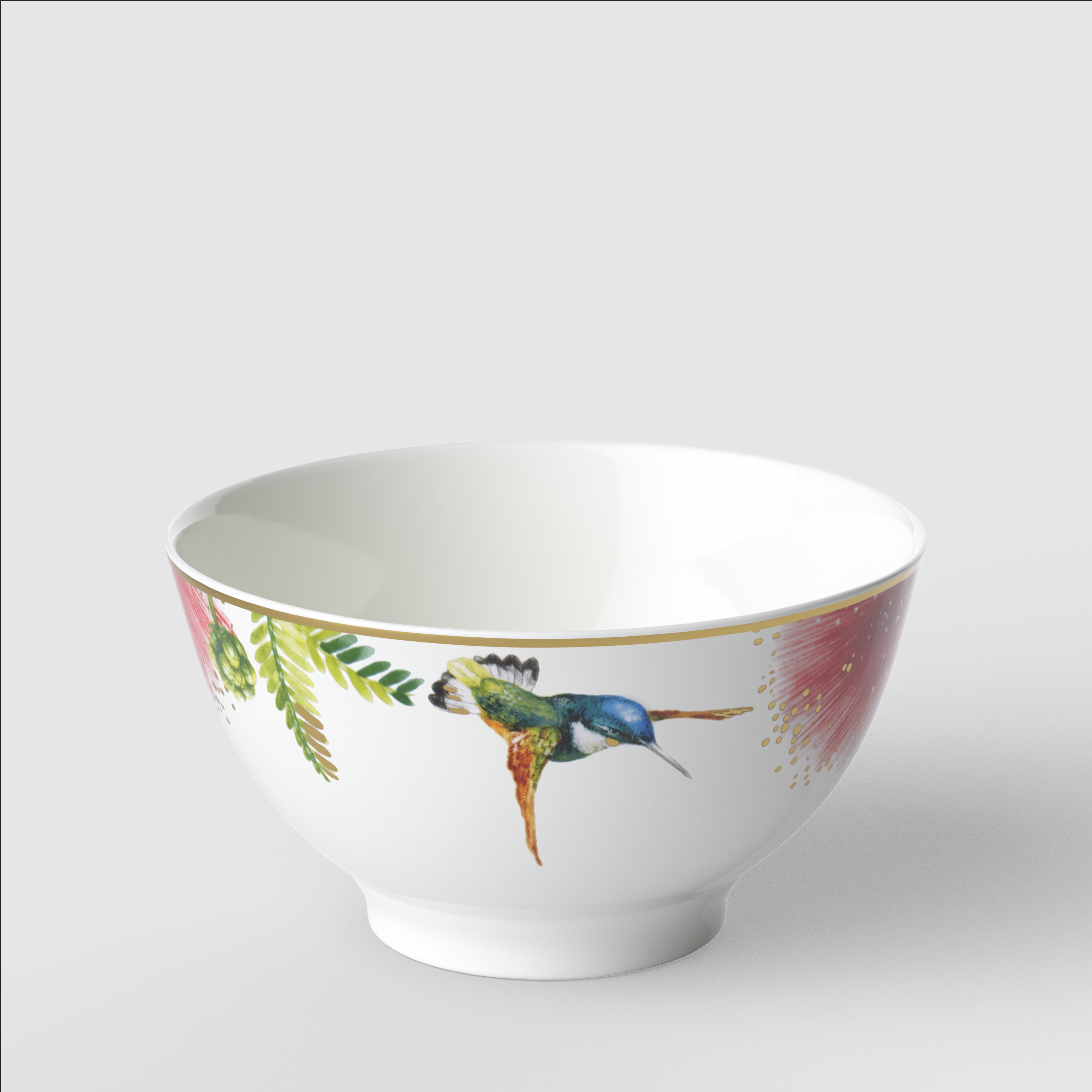 Amazonia Salad serving bowl Multi-colored, 18.6 oz, Premium Bone Porcelain