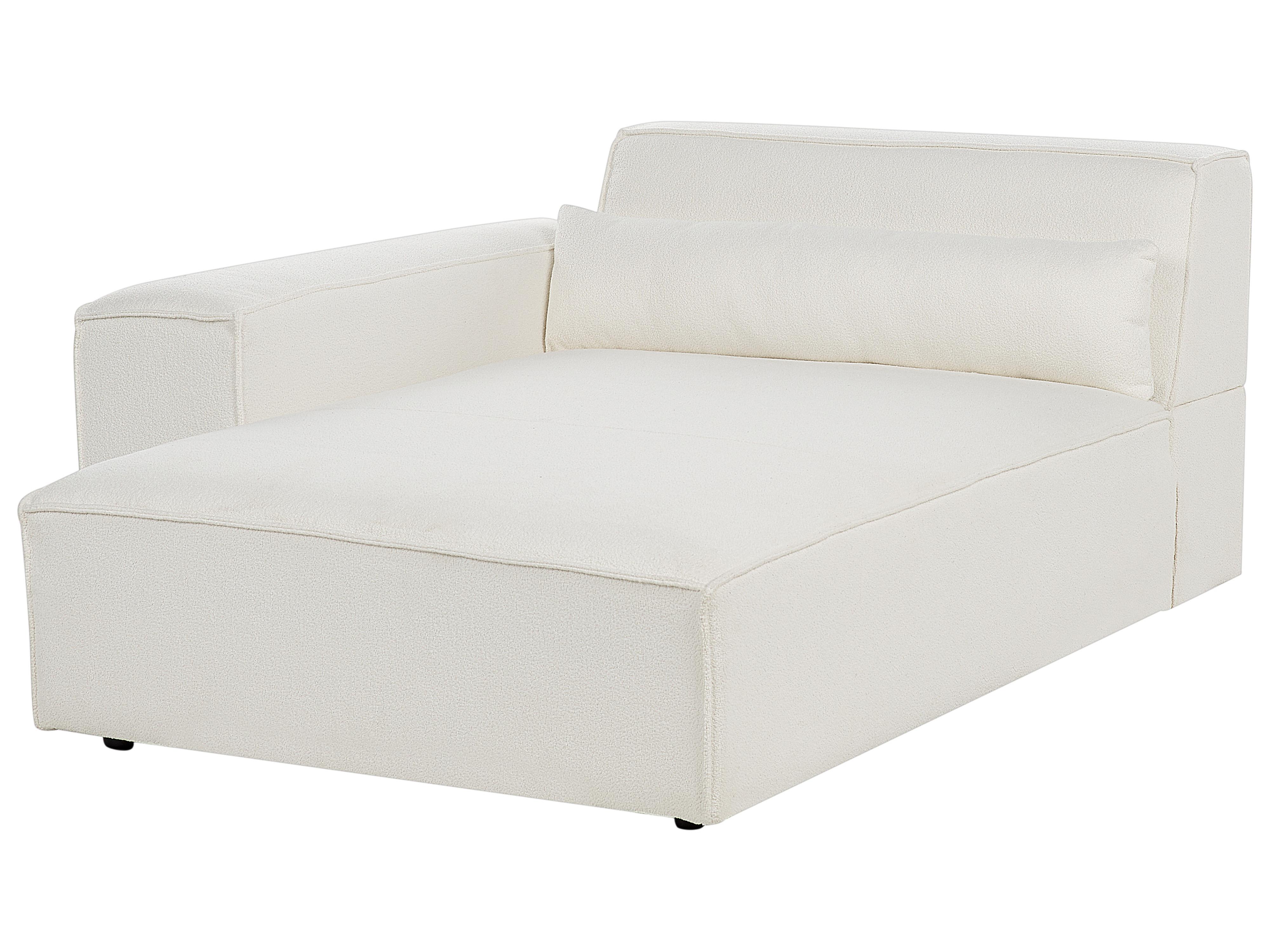 Rechtszijdige chaise longue HELLNAR Bouclé Gebroken wit