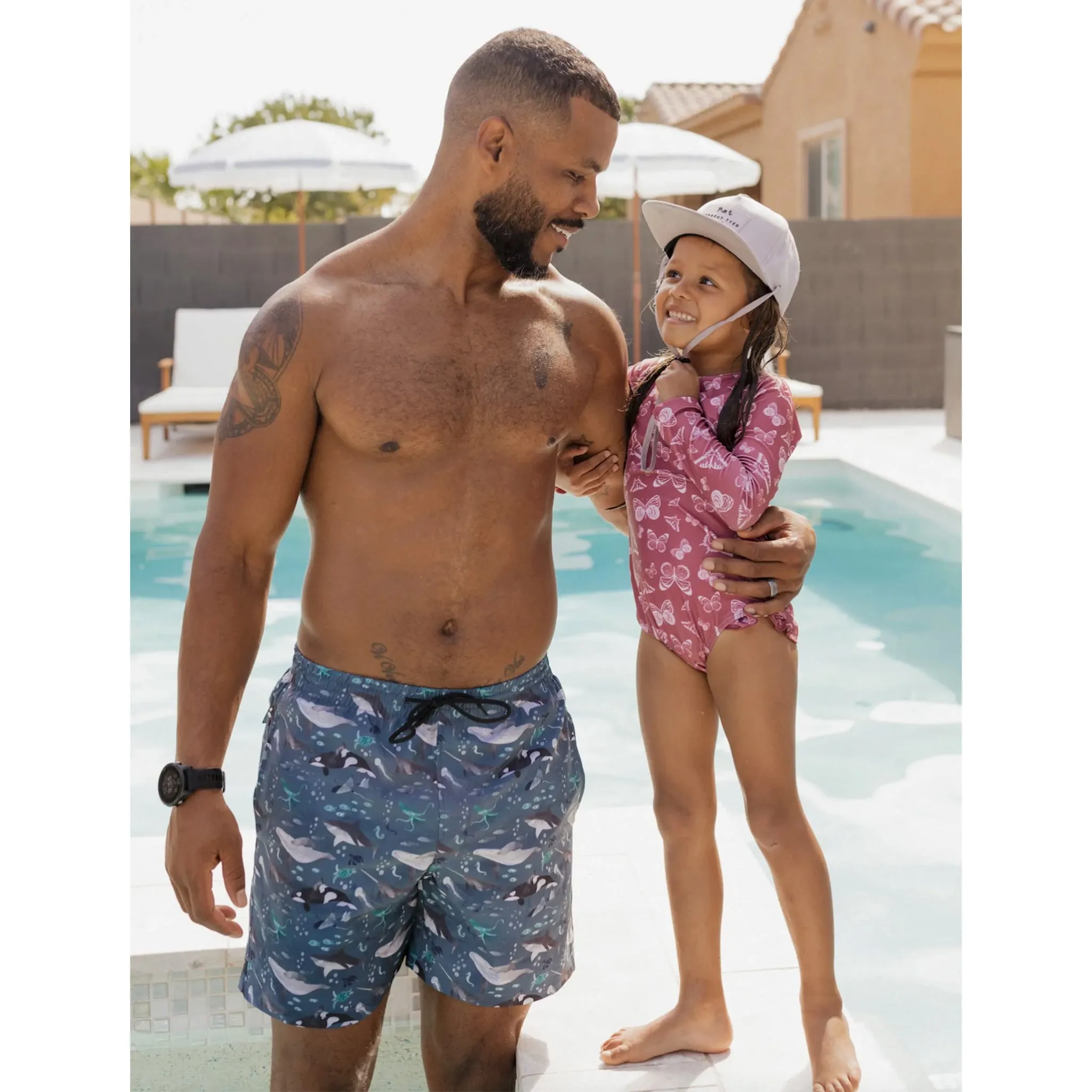 Current Tyed Maillot UV Volant Papillon 2-7ans
