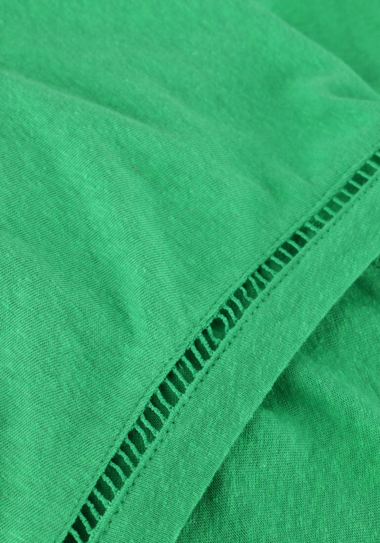 SCOTCH & SODA groene scotch & soda top v-neck ladder detail loose fit t-shirt