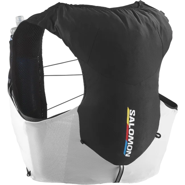 ADV SKIN 5 RACE FLAG  Veste d'hydratation de running unisexe avec flasks incluses BLACK/WHITE