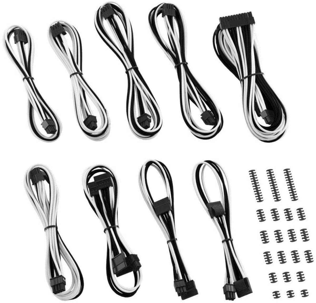 CableMod Classic ModMesh C-Series Cable Kit Corsair  Corsair AXi, HXi & RM - Blanc / Noir