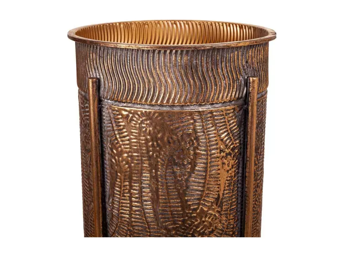 Cache-pot en métal doré 30x30x65h