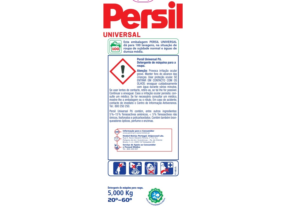 DETERGENTE ROUPA MÁQUINA PERSIL PÓ UNIVERSAL 100D