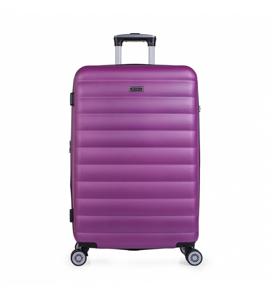 Mala de viagem grande com 4 rodas ITACA 71270 Lilás - 68x47x30cm -