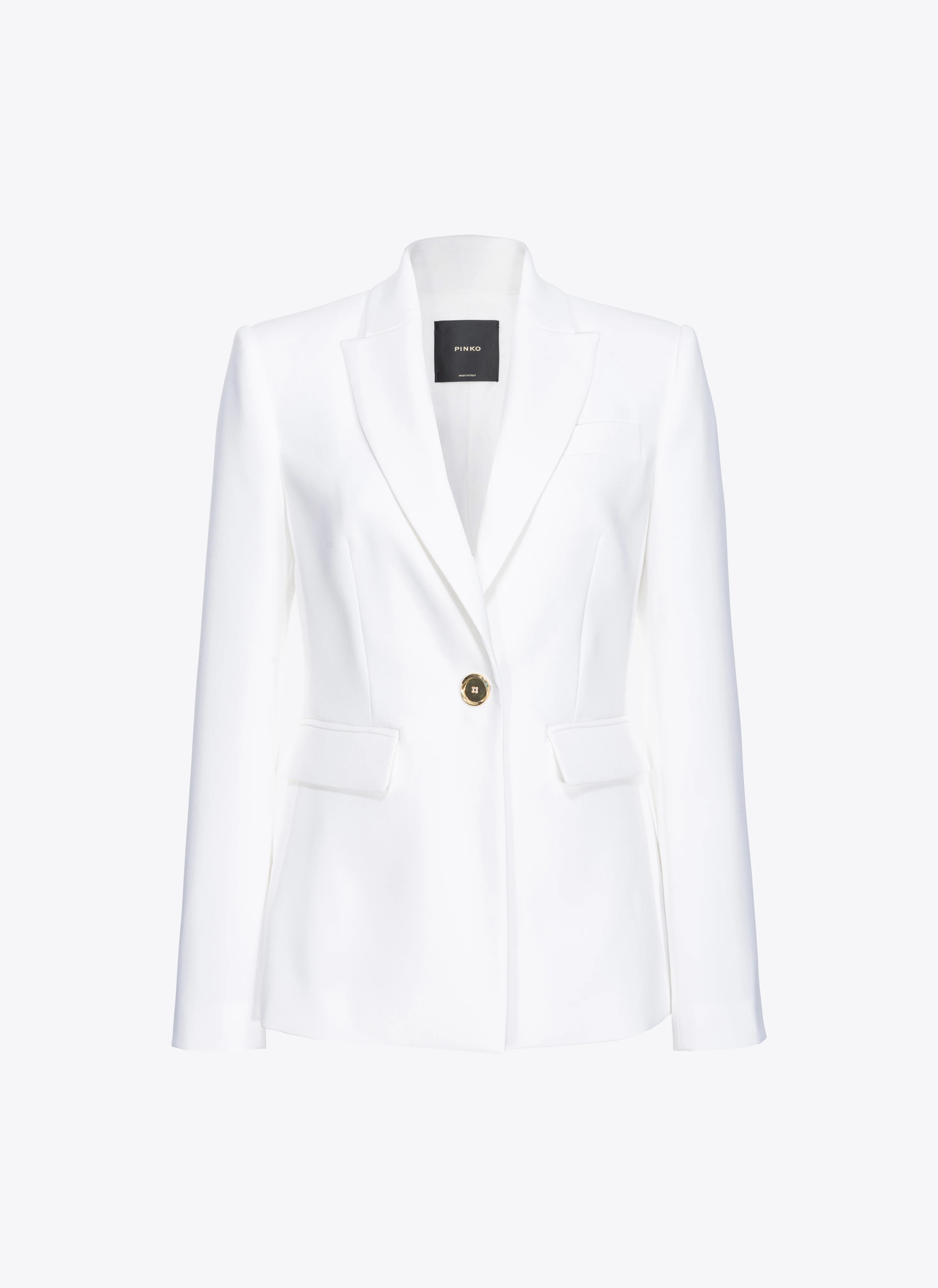 Blazer droit stretch | Blanc