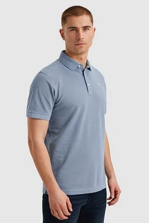 PME Legend Poloshirt Garment Dye Piqué Blauw PPSS2502850-5393 kopen