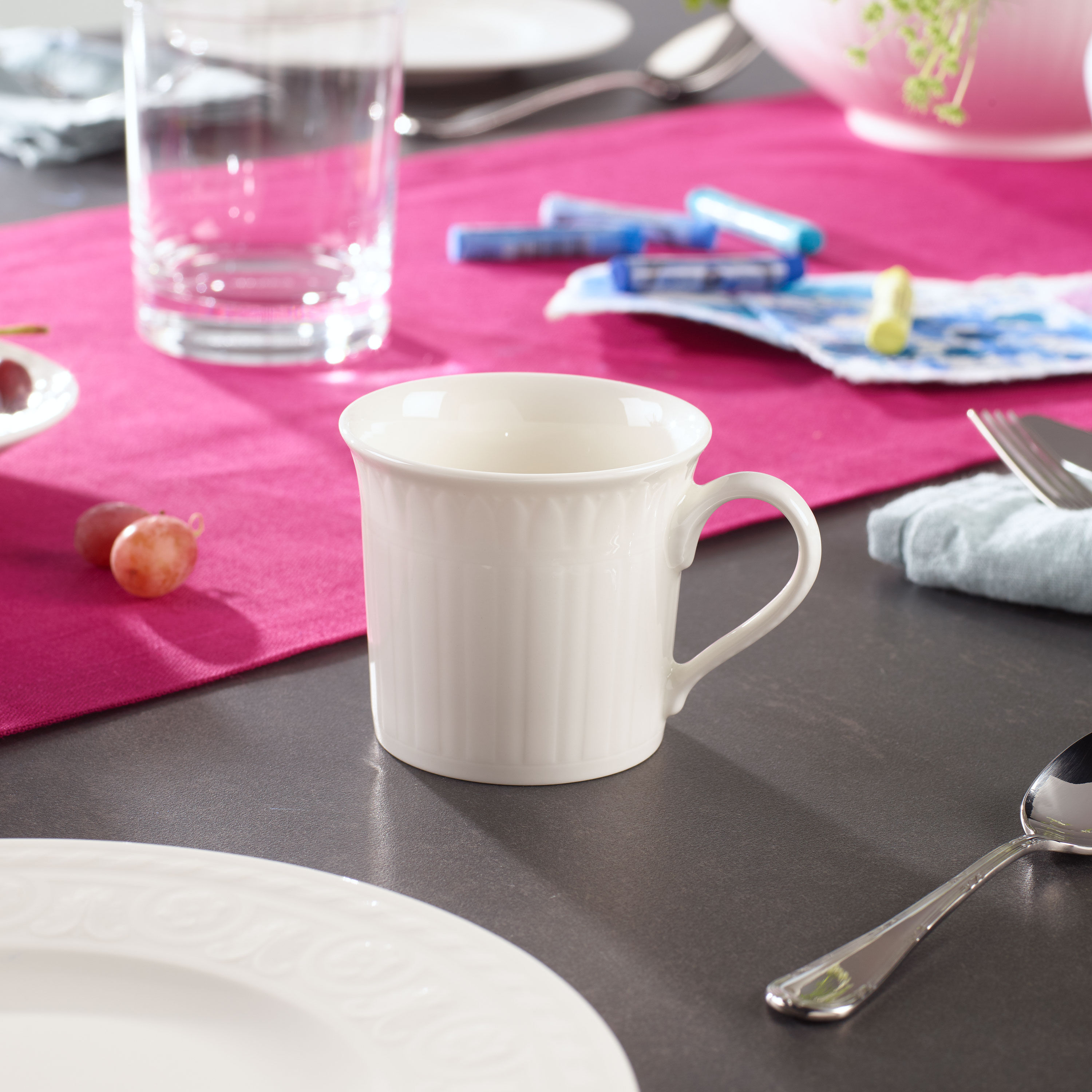 Cellini Coffee cup White, 4.8 oz, Premium Porcelain