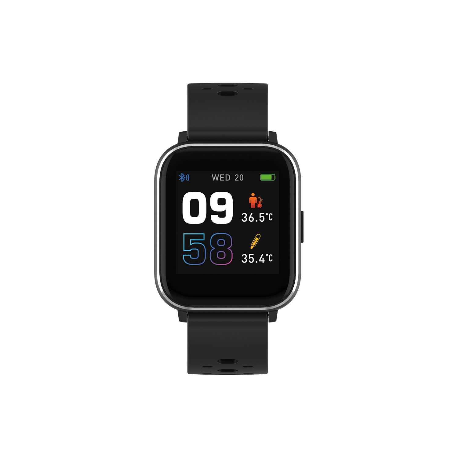 DENVER Smartwatch SW-164 schwarz 1,4″ Full-Touch-Display