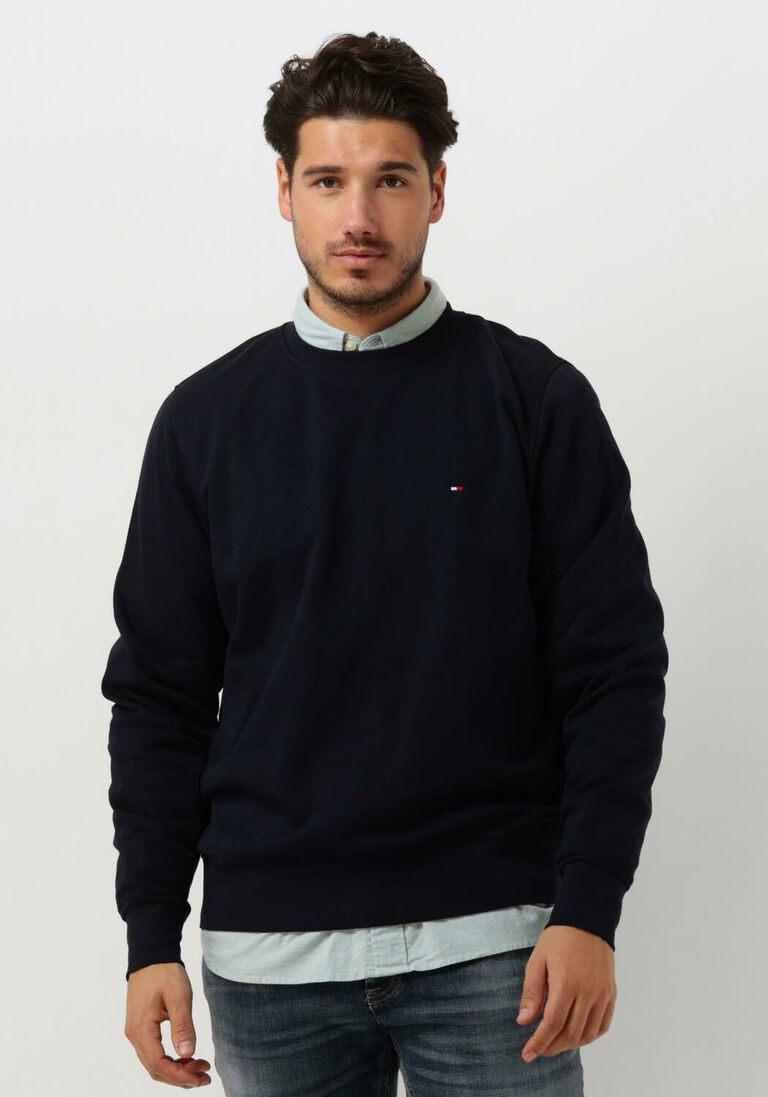 TOMMY HILFIGER donkerblauwe tommy hilfiger sweater flag logo sweatshirt