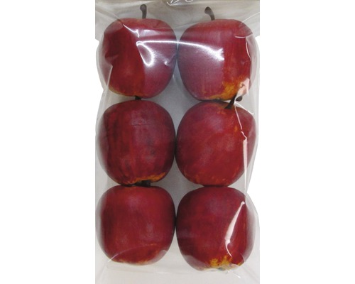 Decoratieve appels, 6 stuks, rood-geel