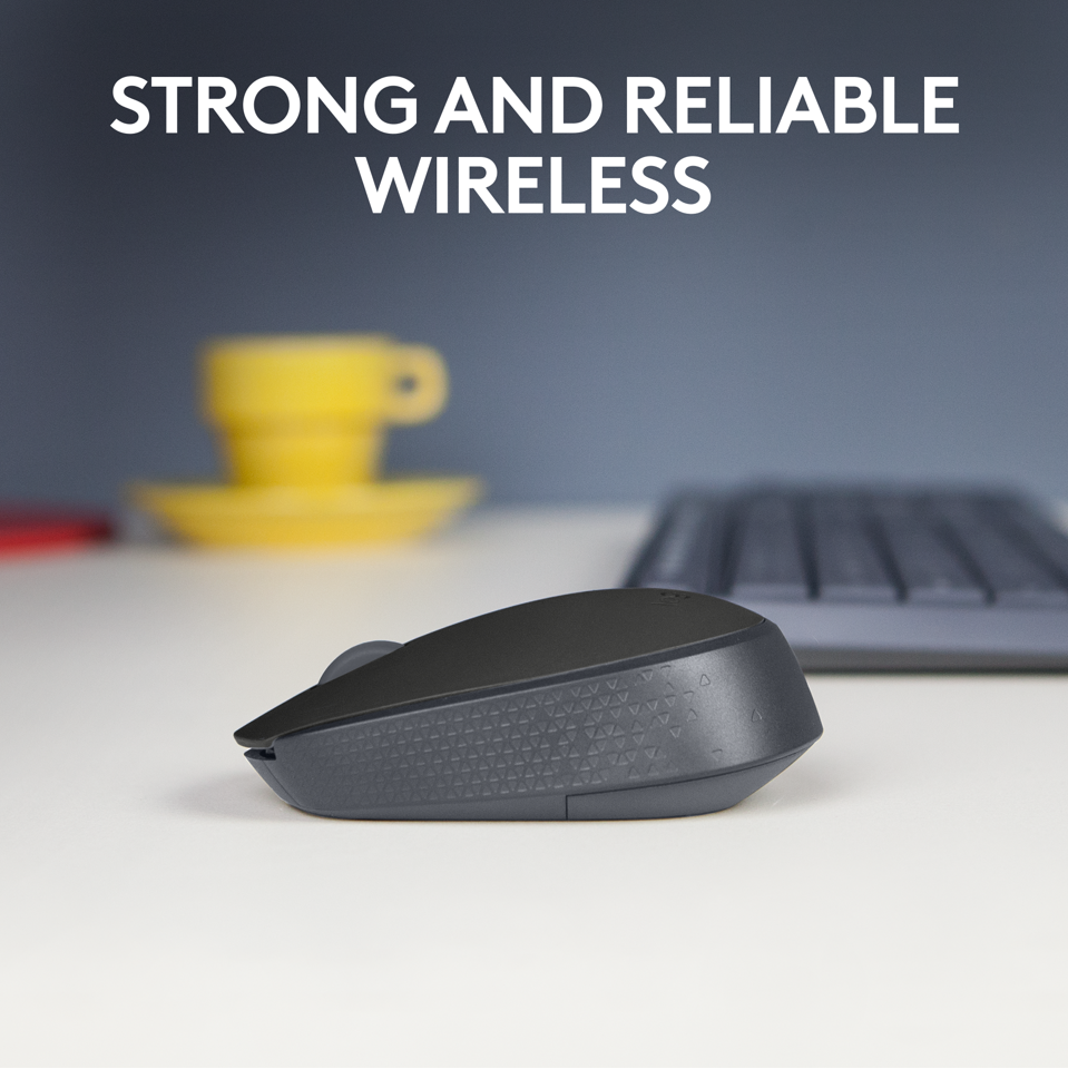 Logitech - M171 RF Wireless Optical 1000DPI Ambidextrous Black