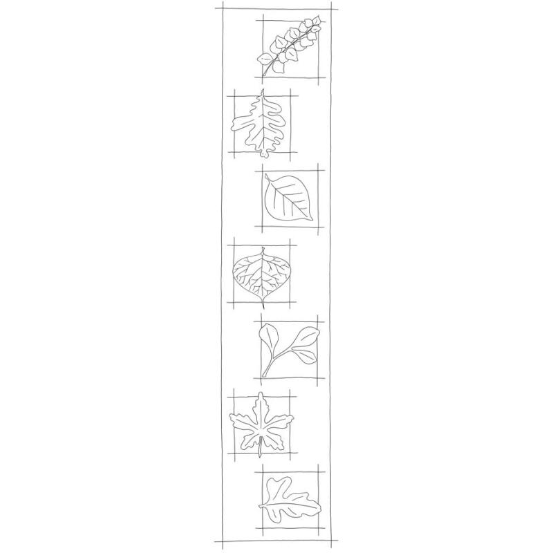Echarpe 100% soie - 180x43cm Automne - Blanc