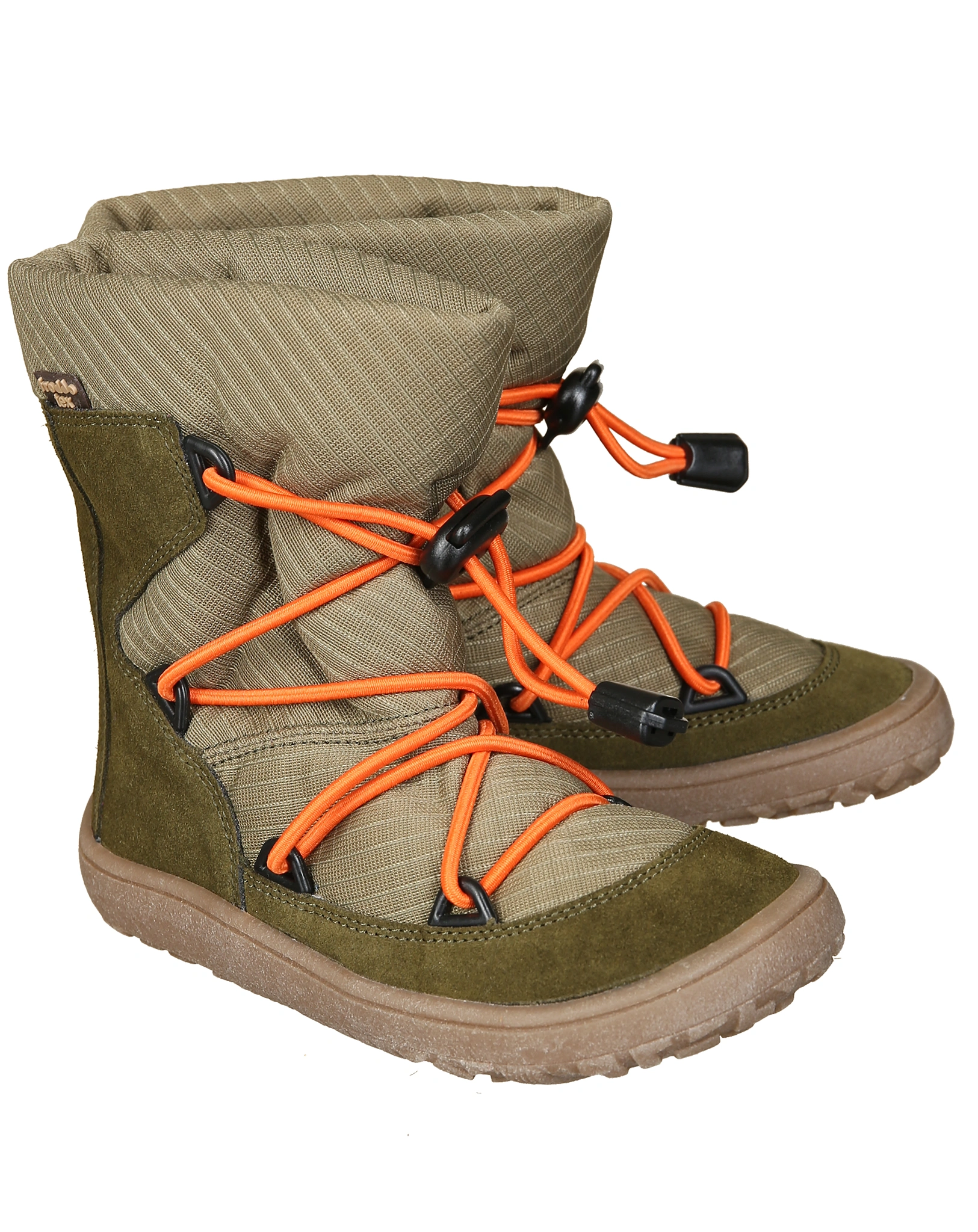 Winterboots BAREFOOT TEX TRACK WOOL in dark green