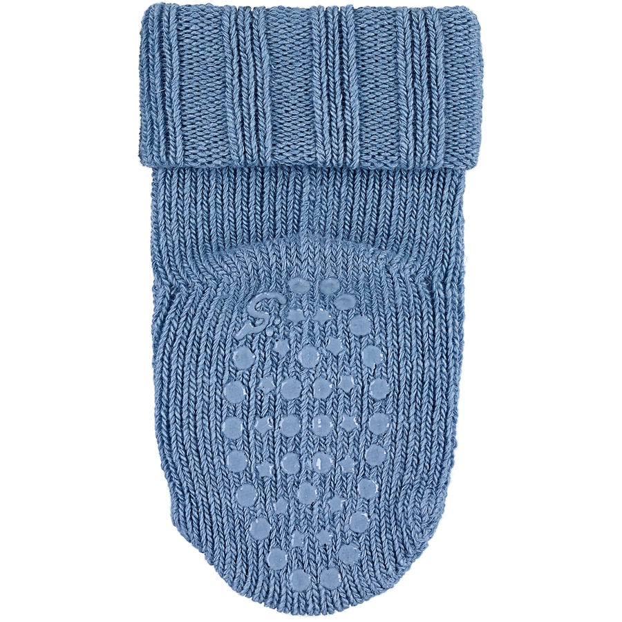 Sterntaler ABS-Krabbelsöckchen Wolle mittelblau