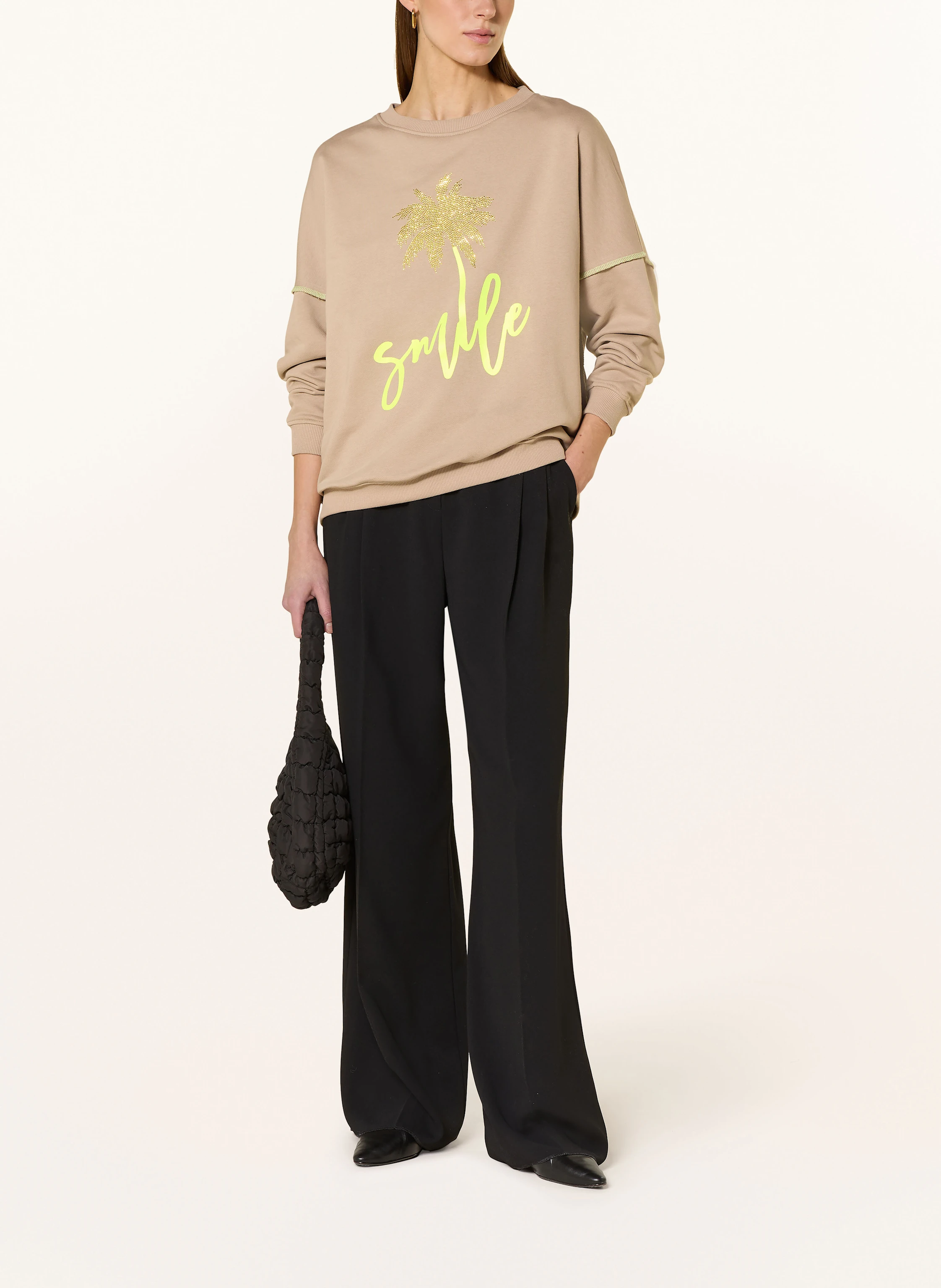 miss goodlife Sweatshirt mit Schmucksteinen