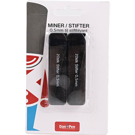 Danpen stifter 0.5mm 2 x 20 stk.