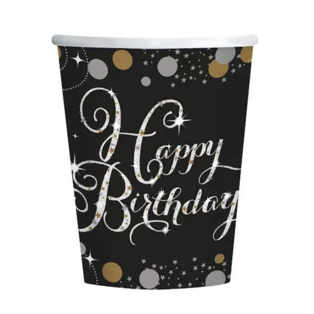 amscan 8 Papierbecher Sparkling Celebrations, 266 ml