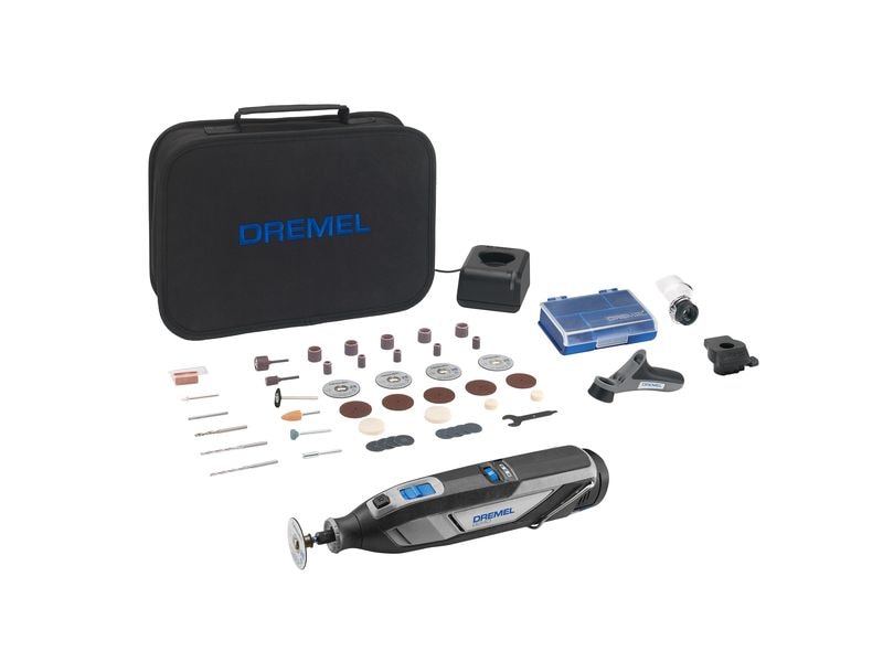 Dremel Multifunktionswerkzeug-Set DREMEL 8240-3/45 mit Akku Kompaktes Akku-Multifunktionswerkzeug mit Akku, Ladegerät, Tasche und Aufsätzen