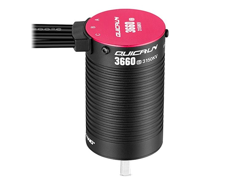 Hobbywing Brushless-Antriebsset WP 10BL120 G2 3660SL-3150KV Set mit Brushless Sensorless Motor und Regler für RC-Fahrzeuge im Massstab 1:10