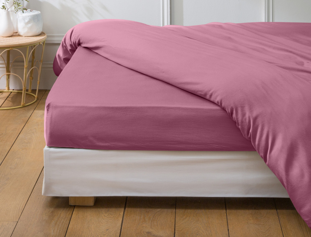 Drap-housse-Satin lavé