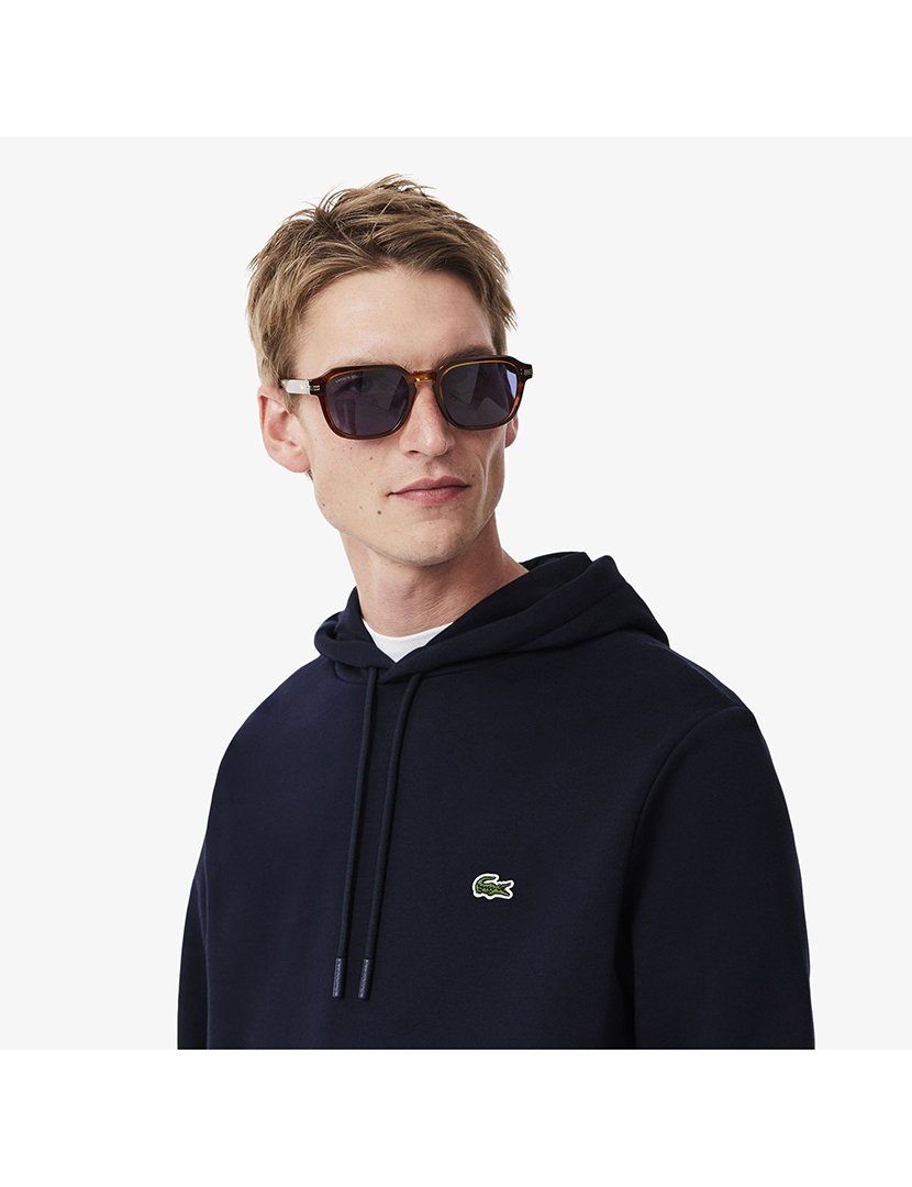 Blue Fleece Hooded Sweatshirt