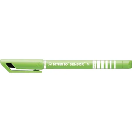 Fineliner mit gefederter Spitze - STABILO SENSOR M - medium - 4er Pack - hellgrün, türkis, pink, lila
