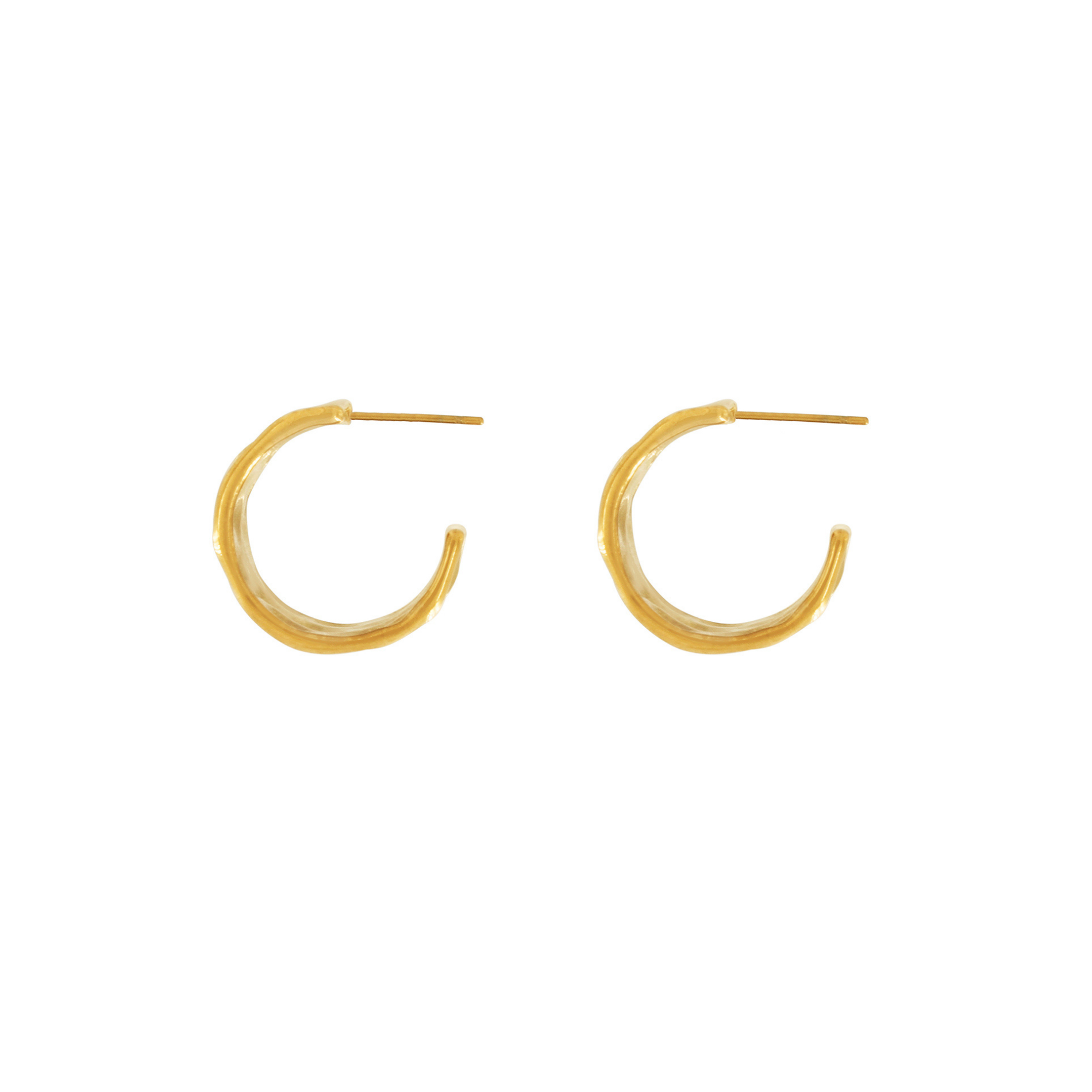 Dansk Copenhagen  Organic Statement hoops, vandfast - forgyldt